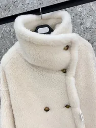 camle wool winter woman's short coat thicken warm cashmere coat small size short teddy bear coat for female high quality 4th