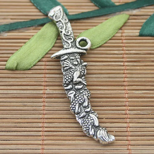 

5pcs 62*17mm Dark Silver Tone Sword Charms H3194 Charms for Jewelry Making