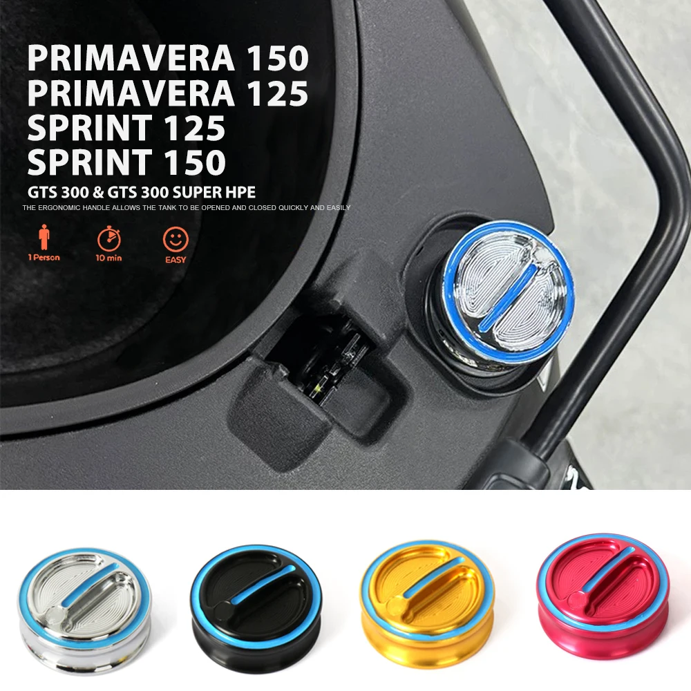 For Vespa GTS 300 GTS300 SUPER HPE Sprint 150 Primavera 150 SPRINT 125 Primavera 125 Fuel Tank Cap Motorcycle Accessories
