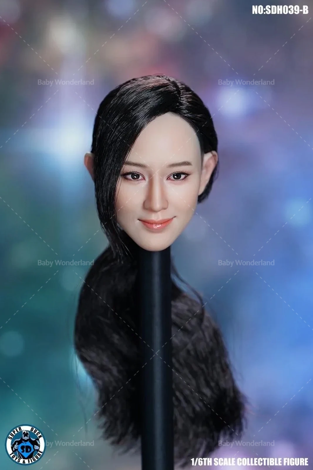 SUPER เป็ด 1/6 SDH039 ทหารหญิง Gentle Smile ผมยาวสั้นประติมากรรมแกะสลัก Fit 12 ''Action Figure สีขาวตุ๊กตา