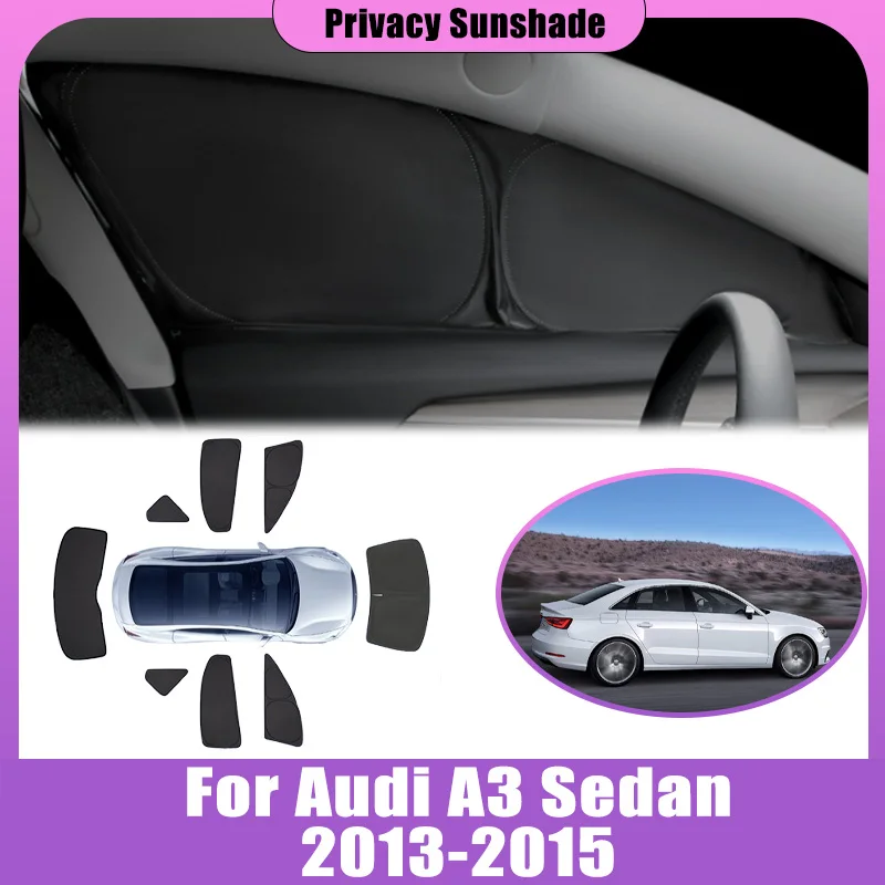 

Privacy Sunshade For Audi A3 8V 4-door Sedan 2013-2015 2014 Coverage Anti-UV Sun Sunroof Window Foldable Visor Car Accessories