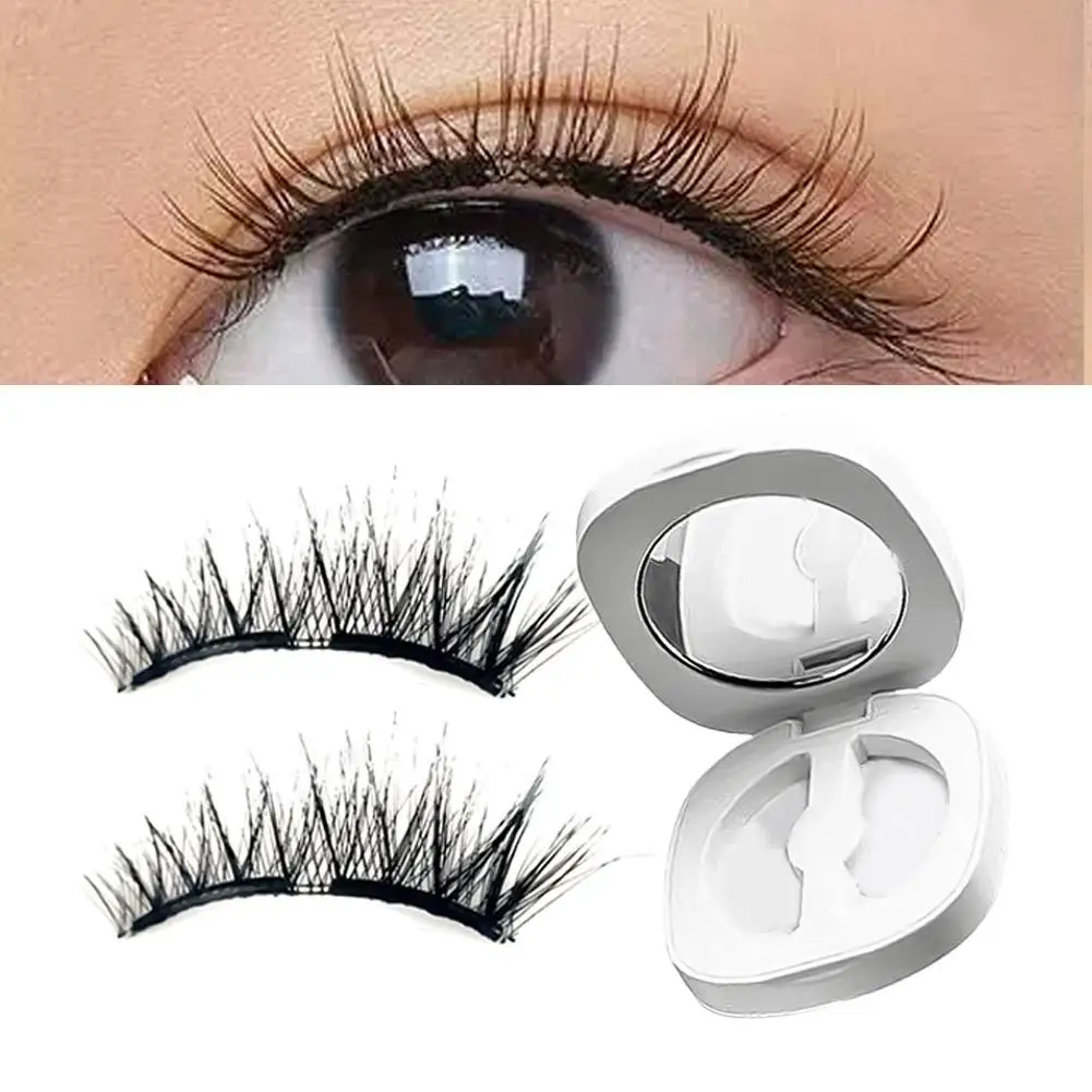 ソフト磁気まつげ、ポータブル磁気つけまつげセット、一体型ボックスアプリケーター、接着剤不要の自然な磁気まつげ