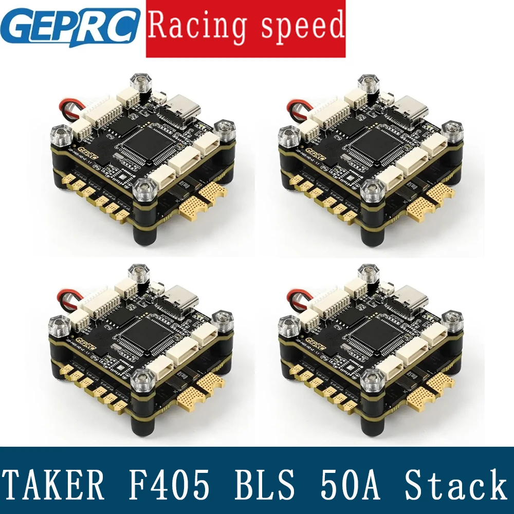 

GEPRC TAKER F405 BLS 50A Stack 42688-P Gyroscope 16MB Black Box Data Analyze Record Flight Data Plug and Play Racing FPV Drone