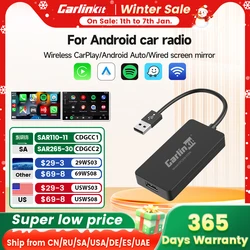 LoadKey & Carlinkit WIRED & Wireless CarPlay ไร้สาย Android Auto Dongle สําหรับปรับเปลี่ยน Android หน้าจอรถ Ariplay Smart Link IOS15