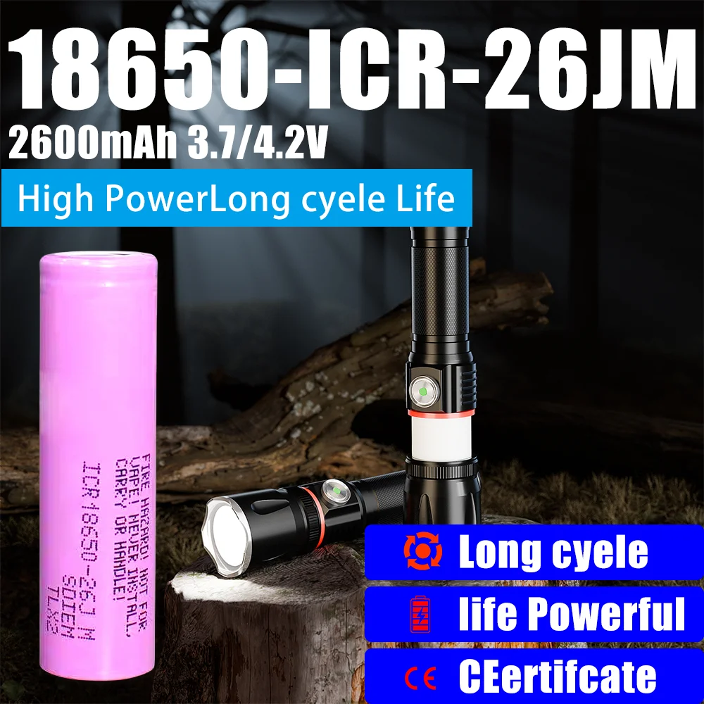 18650 Batteries 3.7V 2600Mah for Samsung Icr18650 26Jm Аккумуля Aleр for Ryobi Milwaukee Makita 18 V Battery Tools