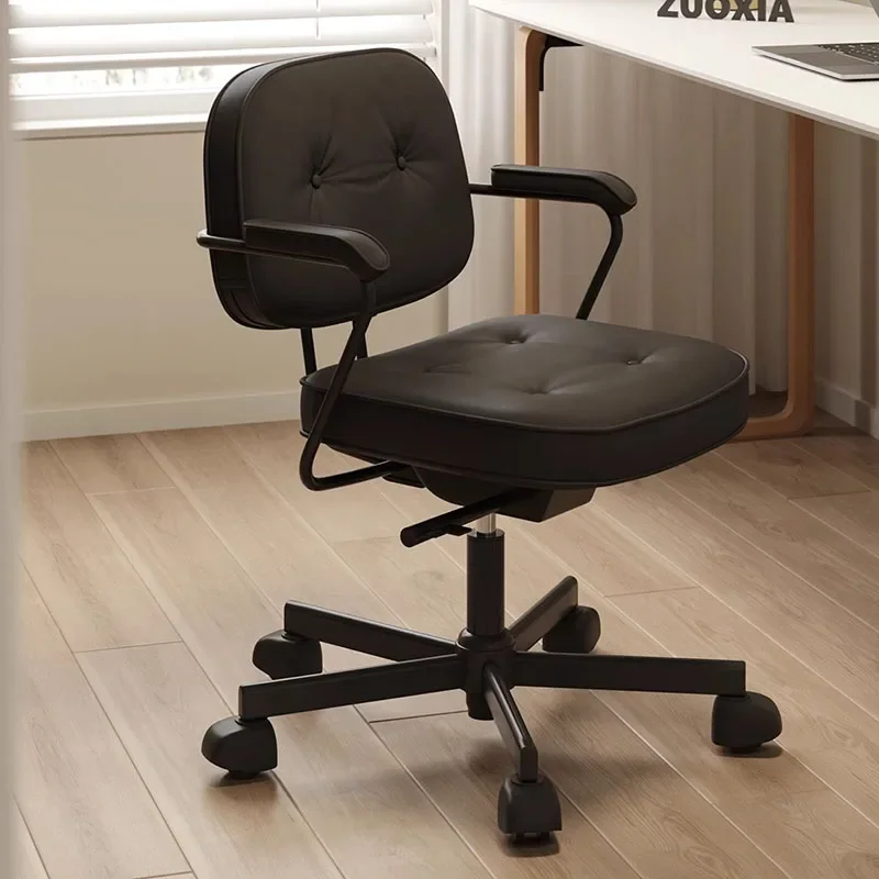 

Study Mobile Office Chair Leather Black Reception Bedroom Individual Office Chair Gaming Sillas De Oficina Furniture Offices