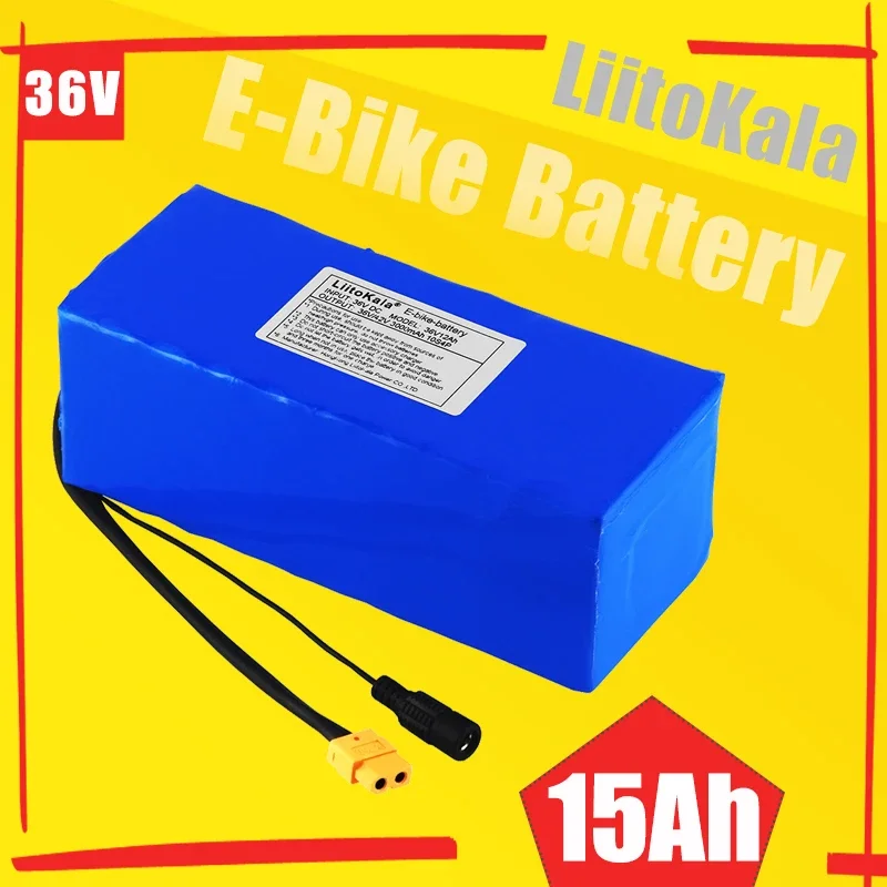 LiitoKala 36V 30Ah 6Ah 10Ah 12Ah 15Ah 20Ah 24Ah E-Bike  Battery Pack For Electric bike Electric Scooter