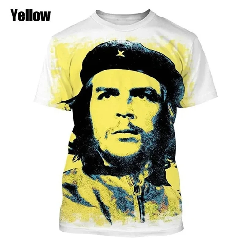 Fashion Che Guevara 3D Printed T-shirt Summer Casual Tops Men And Women Outdoor Street T Shirt Homme Black Short Sleeve Tees Top