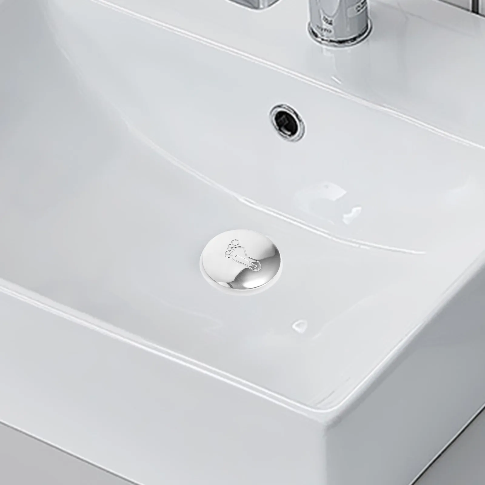 Stainless Steel Flat Bathtub Drain Plug with Rubber Sealing Ring Hair Catcher for Tub Shower Sink Prevents Clogs Odors Leakage