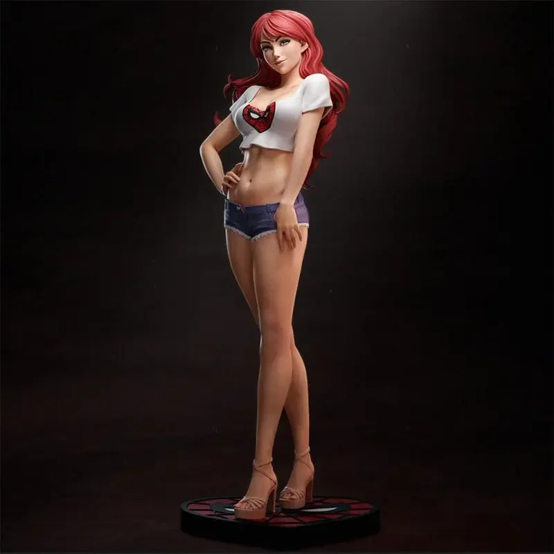 

1/24 1/18 комплект модели из смолы, фигурка Человека-паука, девушки, друга, неокрашенная, окрашенная, RW-1399