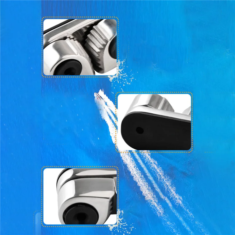 

Нержавеющая сталь 316, 2-рядный шарикоподшипник, кулачковая планка, ведущее кольцо, оборудование, веревка для лодки, проволока Fairlead, прочный, простой в использовании, серебристый и черный