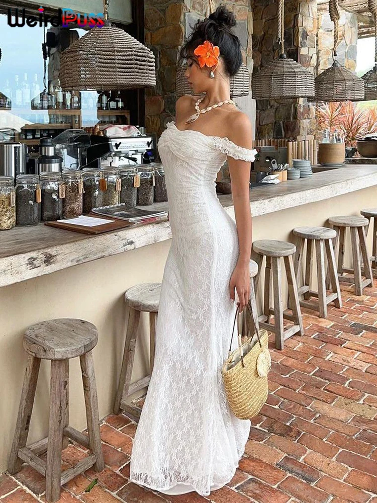 Weird Puss Ruched Jacquard Dress Women 5quare Collar Backless Sleeveless Elegant Birthday Party Gown Trend Chic Long Bodycon