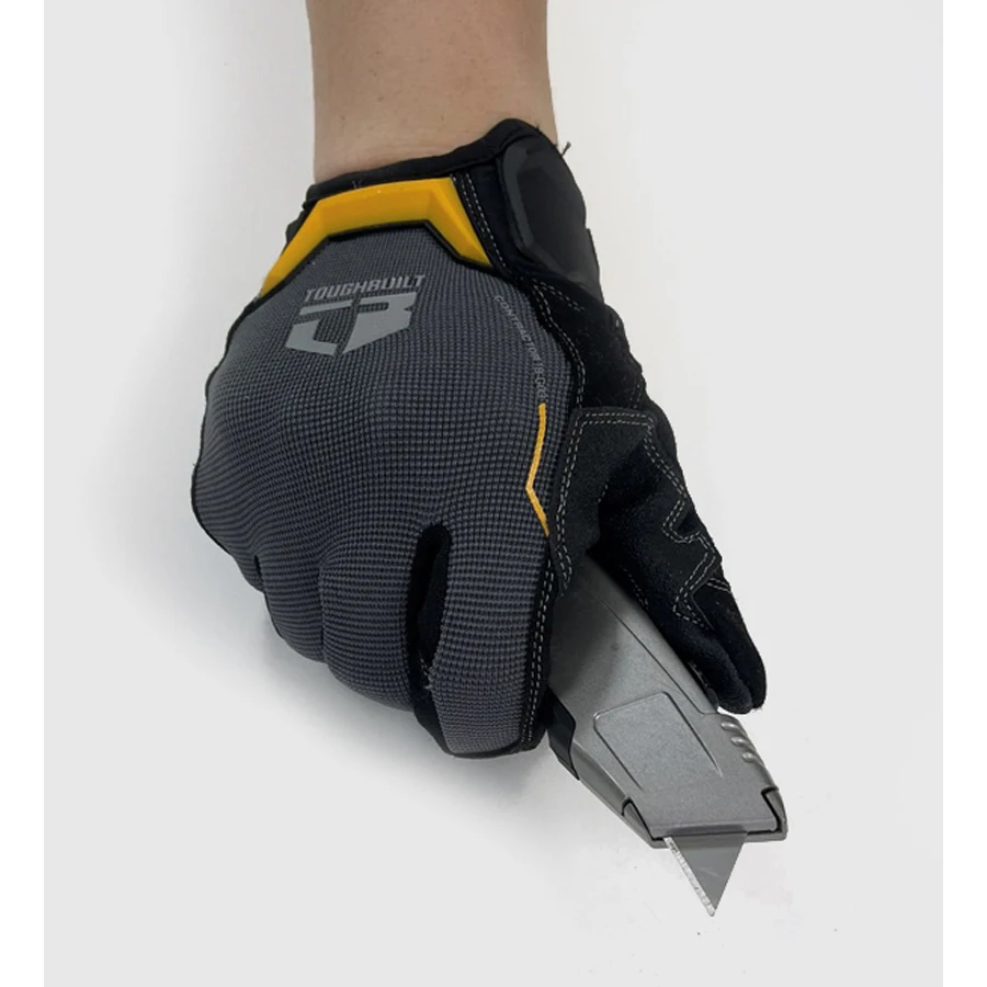 TOUGHBUILT TB-G03-L / TB-G03-XL Microfiber Abrasion Resistant Work Gloves Conteactor Heavy-duty Gloves Power Tool Accessories