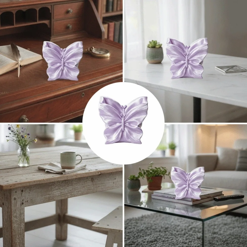 Desktop Organizer Butterfly Pen Holder Stationery Storage Makeup Brush Bin Butterfly Ornament Stable Pen Container