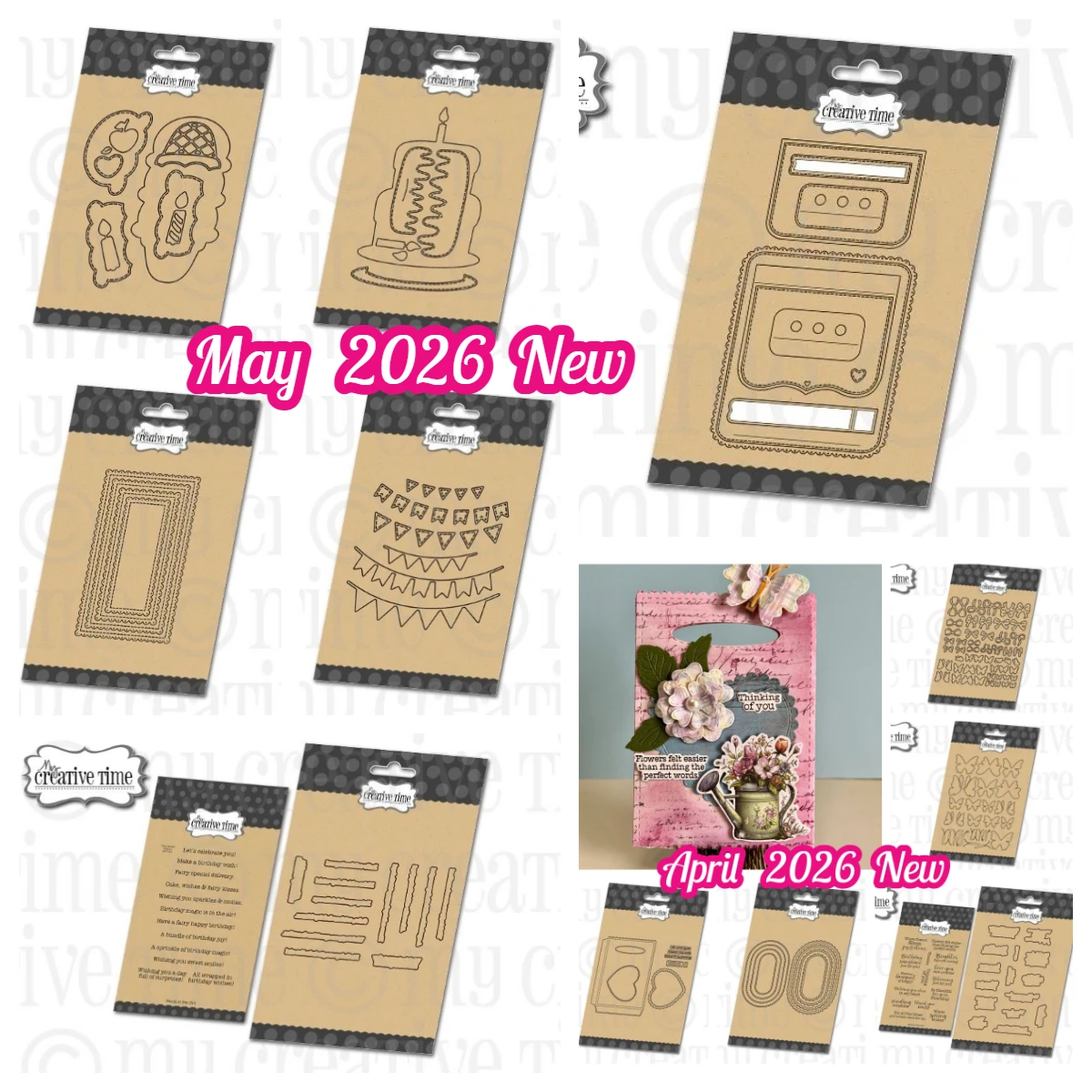 May 2026 New Creative Time Fairy Special Delivery Party Banner Metal Cutting Dies and Stamps for DIY Scrapbook Card Craft Molds