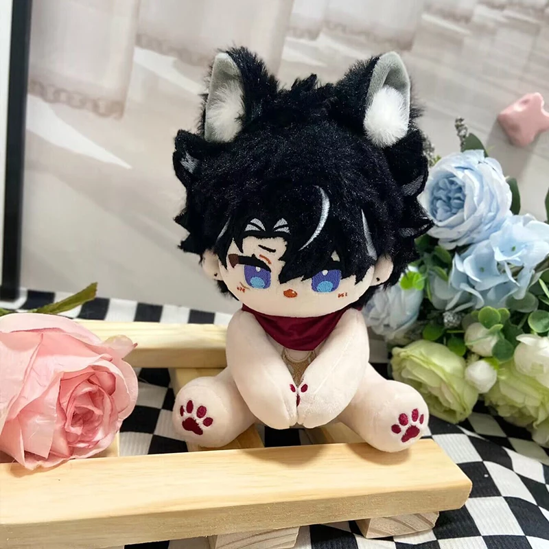 Anime Genshin Impact Wriothesley Neuvillette Cosplay Cute Animal Series Sitting Posture Plush Doll Bag Pendant Keychain 12cm