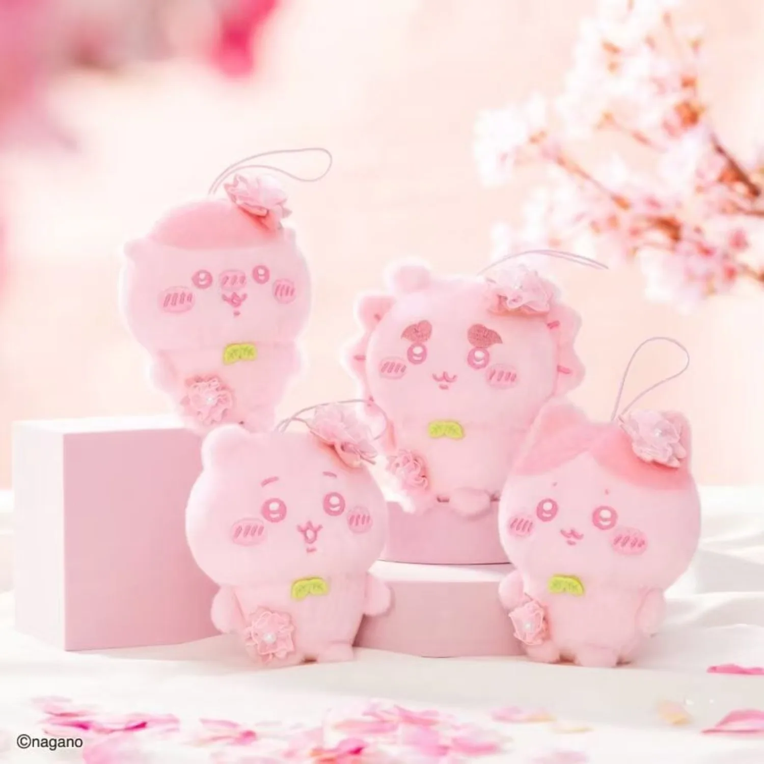 

Kawaii Anime Chiikawa Usagi Hachiware Kurimanju Cherry Blossoms Series Plush Hanging Ornaments Cartoon Doll 10cm Surrounding Toy