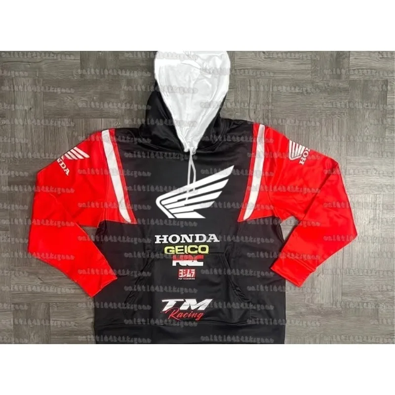 

HONDA 2025 осень 3D принт мотоциклетный трикотаж толстовки с капюшоном для езды на велосипеде по бездорожью и горах мужская женская бронированная толстовка с капюшоном