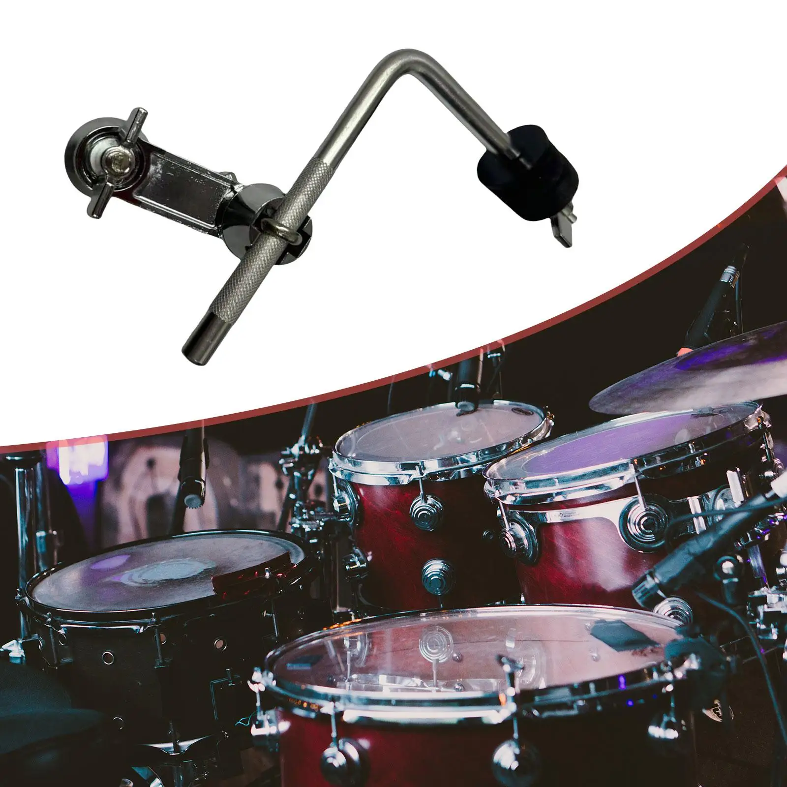 

Cymbal Holder Drum Accessories Extension Attachment Removable Cymbal Stand Holder Support Sturdy Drum Extension Stand Clamp