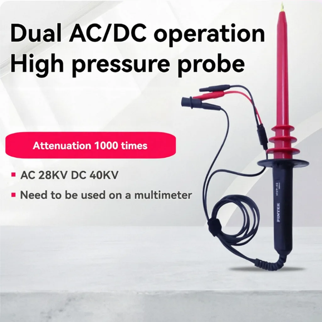 1000:1 High Voltage Probe AC DC HV Test Pen Probe with Alligator Clip for Multimeter High Voltage Tester
