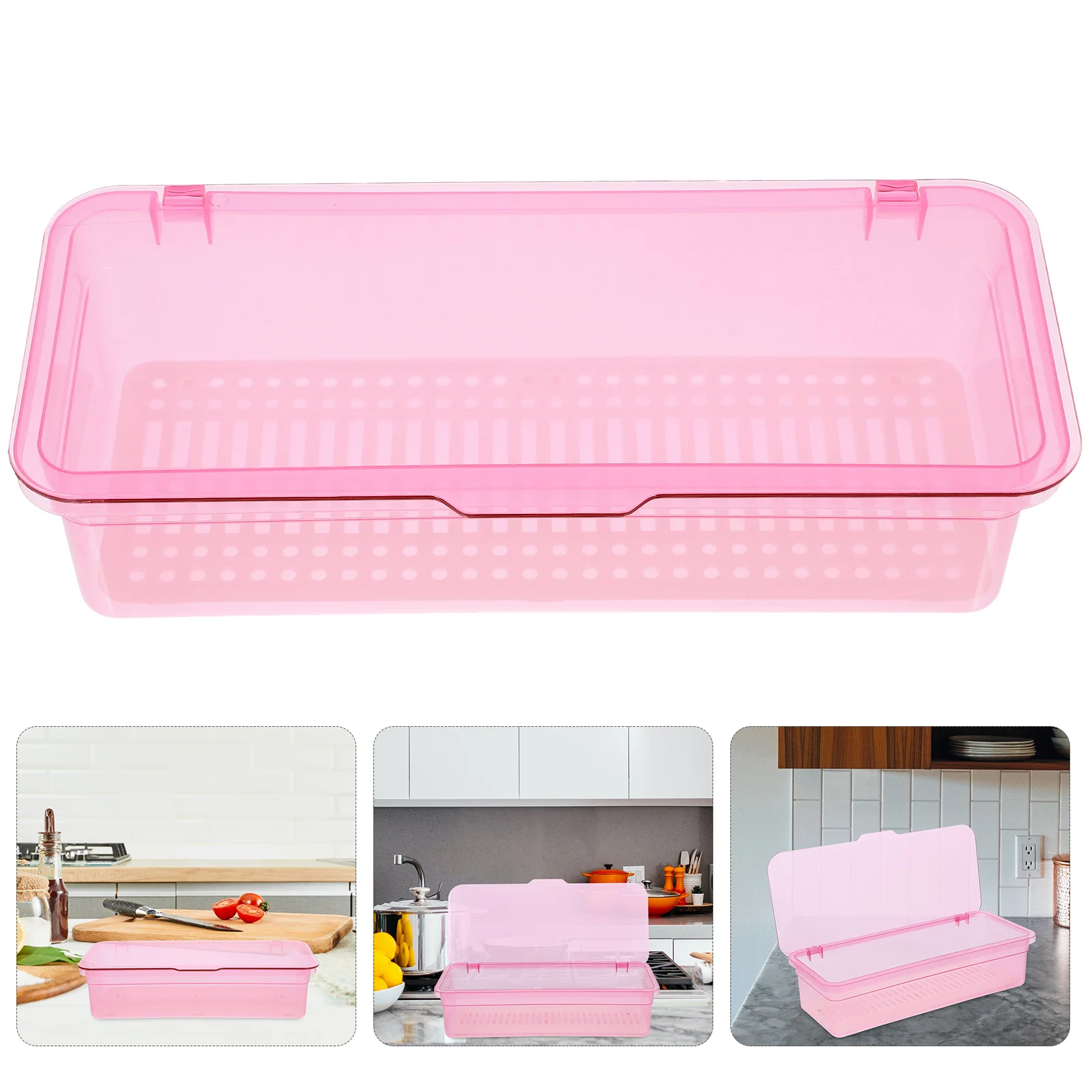 

Storage Drawers Cutlery Box Silverware Drying Rack Drip Tray Kitchen Chopstick Pink Basket For Dinnerware Holder