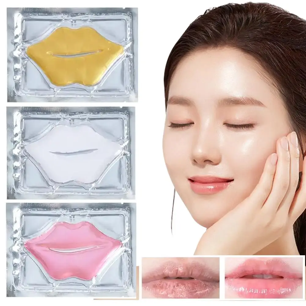 10PCS Collagen Lip Mask Moisturizing Anti Wrinkle Nourishing Beauty Lips Care Labial Moisturizer Lip Patches Gel Pads Skin Care