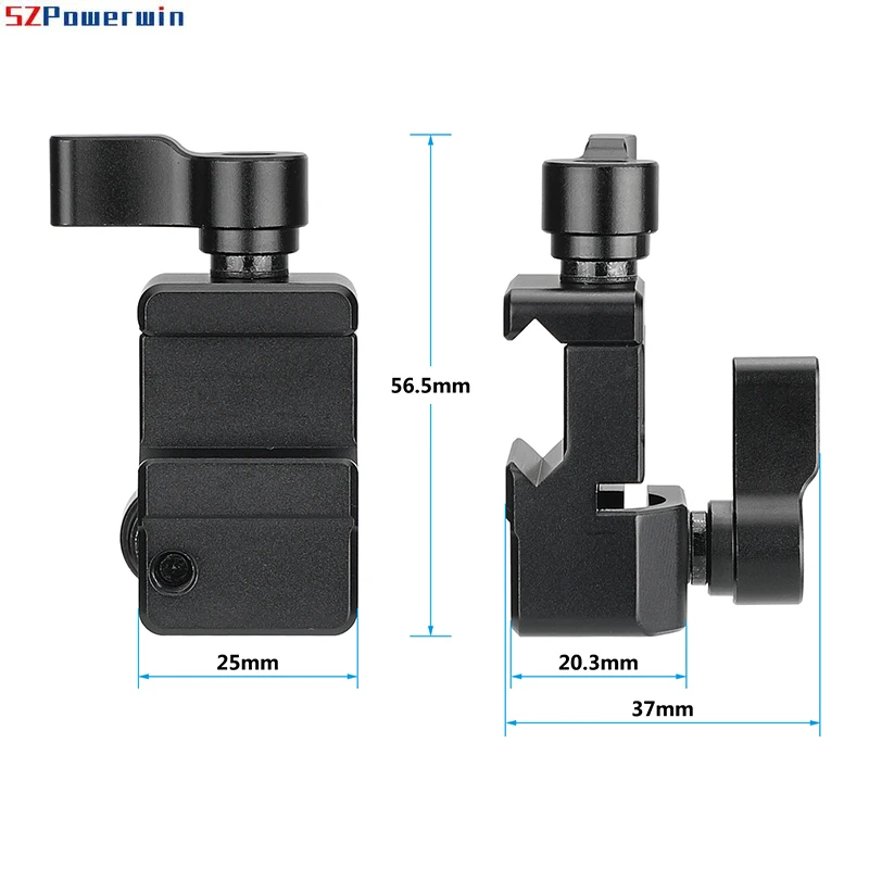 Quick Release NATO Rail Clamp with 15mm Single Rod Holder Camera Photography Accessories Fits NATO Rails and 15mm Rod Pipe