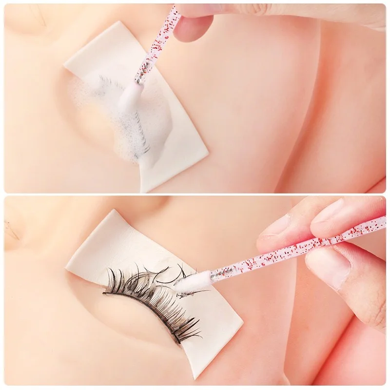 50 pz monouso pennelli per trucco in cristallo set di strumenti ciglia labbra micropennello mascara bacchette applicatore tampone strumenti per l'estensione delle ciglia