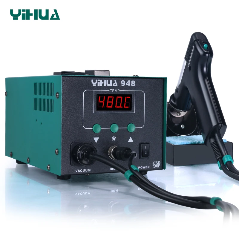 YIHUA 948 Basic Version ESD Safe Solder Welding Tools Repair Desoldering Gun Suck Tin  Vacuum Desoldering Iron Soldering Station