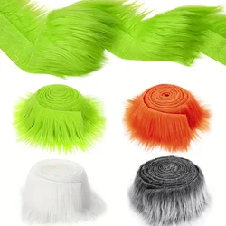 Handmade Faux Fox Fur Fabric Shaggy Fur Patches Fabric, For Shoes Hats, Trim Ribbon Chair Cover Seat Cushion For DIY Costume