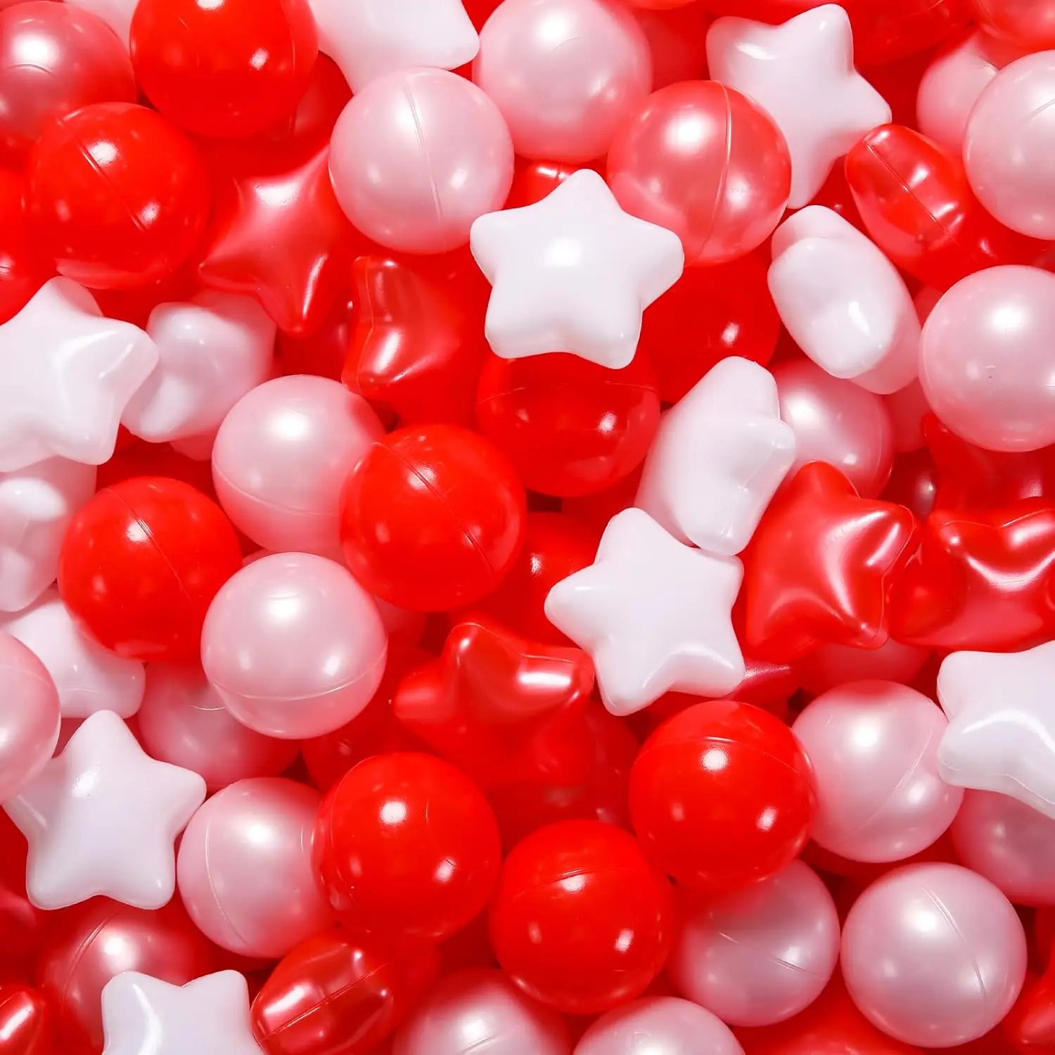 Star Ball Pit Balls for Toddlers- 200 Pieces Bulk Pack Crush Proof Plastic Toy Balls for Toddler Ball Pits, Ballpit Play Tent, B
