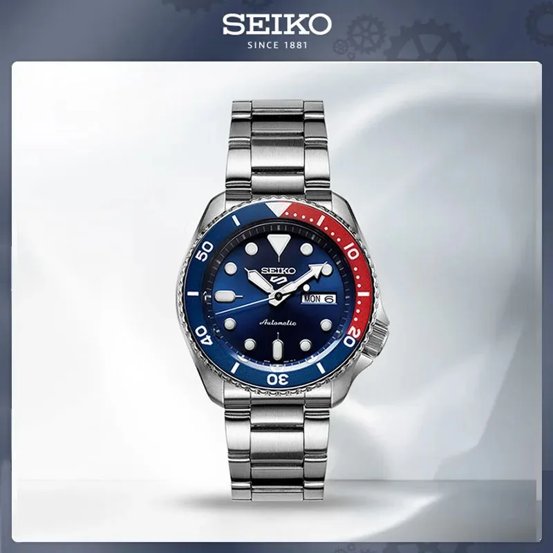 Seiko SRPD53K1 Luxury Stainless Steel Mechanical Men\'s Watch  Automatic Waterproof Sports Calendar Green Water Ghost