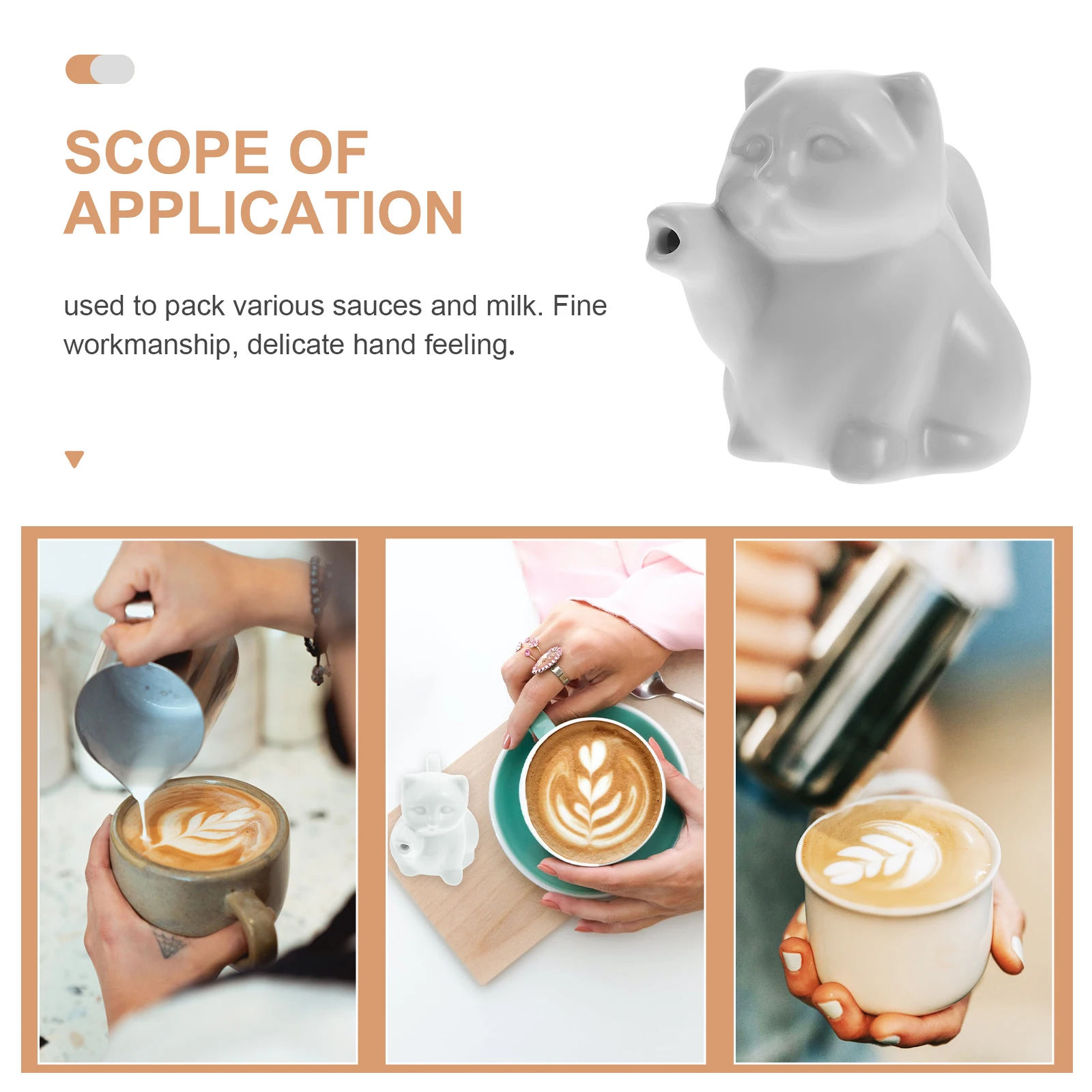 

Ceramic Pitcher Milk Container Practical Sauce Holder Decorative Generous Fine Craftsmanship Home Cafe Restaurant