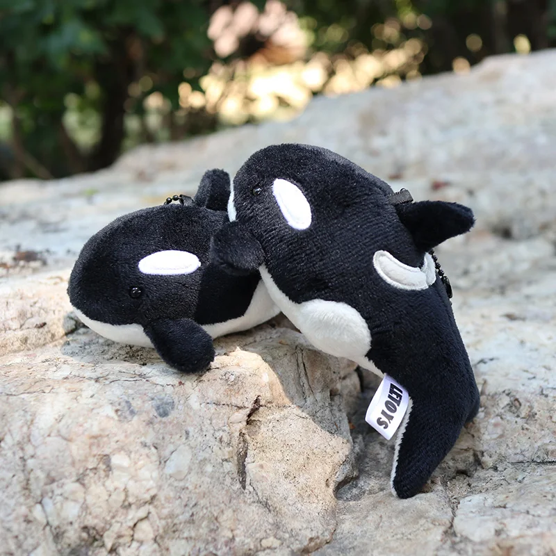 Real Life Orca Plush Toys Small Soft Sea Animal Killer Whale Stuffed Toy Pendant Educational Dolls Gifts