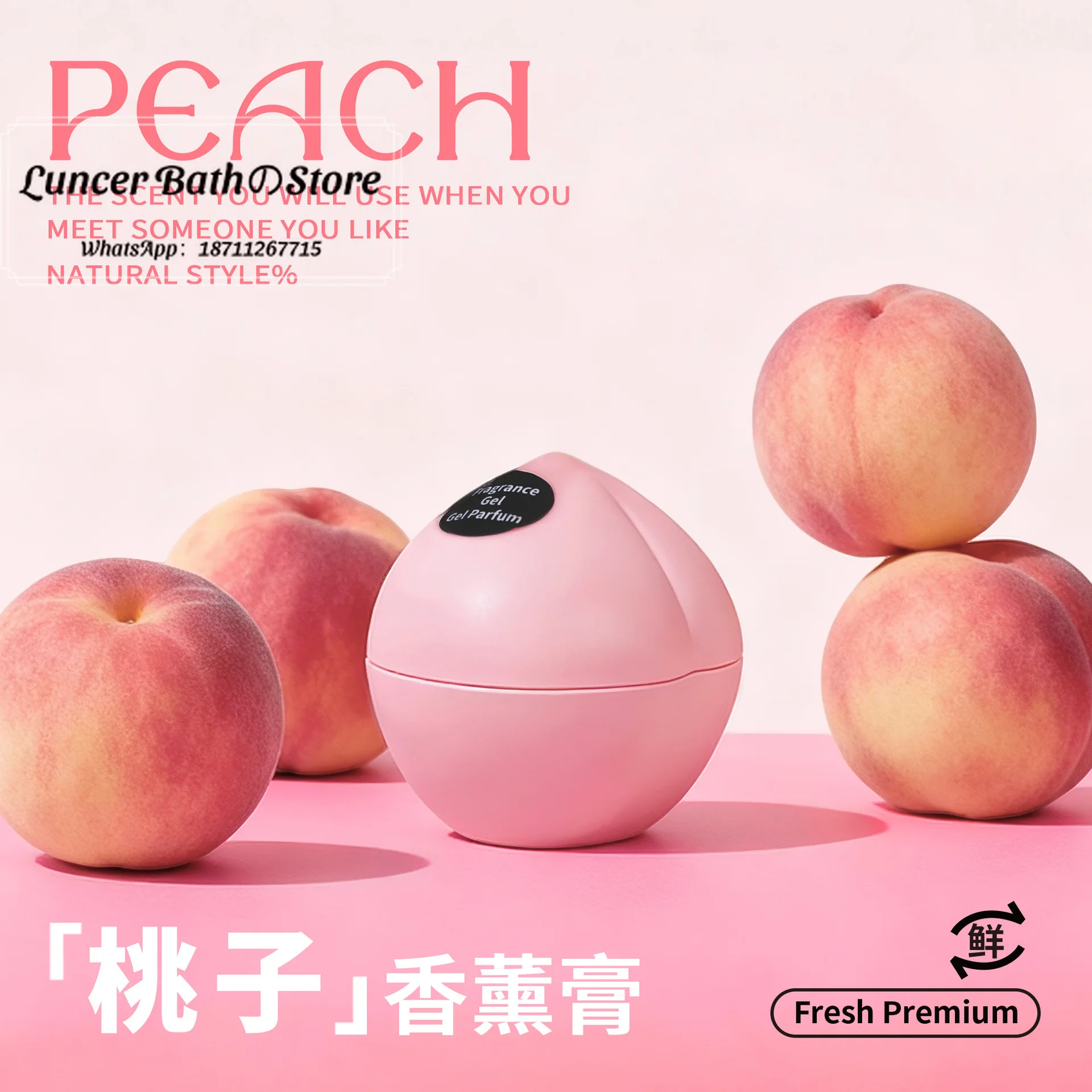 Peach Peach fruit flavor car aromatherapy balm solid car ornaments toilet aromatherapy long-lasting deodorizing space fragrance - Aliexpress Deal