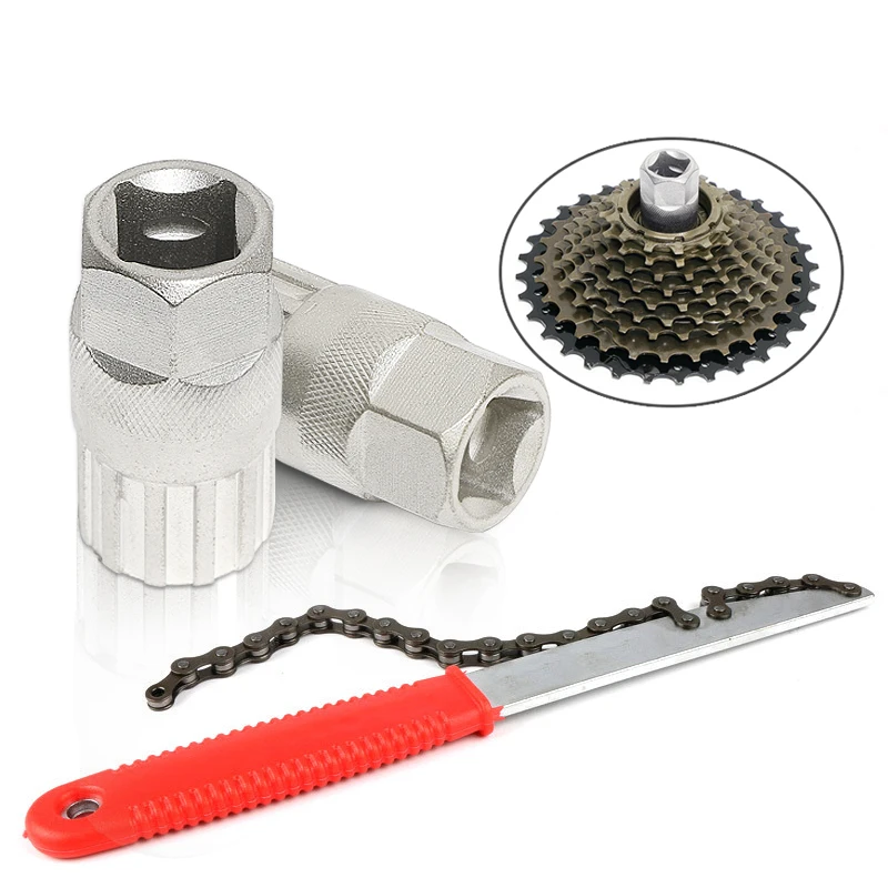 Bicycle Cassette Flywheel Freewheel Lockring Repair Tool For Bike Shiman Rotating flywheel installation and removal tool