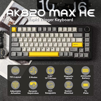 AJAZZ AK820MAX Mechanical Keyboard Magnetic Axis Wired/Wireless Tri-Mode 81 KEY Hot-swappable Gasket Structure With 0.85\