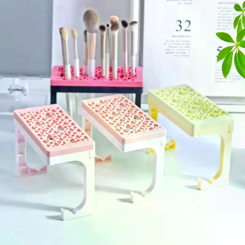 Silicone Makeup Brush Holder Drying Stand Makeup Set Storage Case Nail Pen And Painting Brush Organizer Fit For All Size Handle