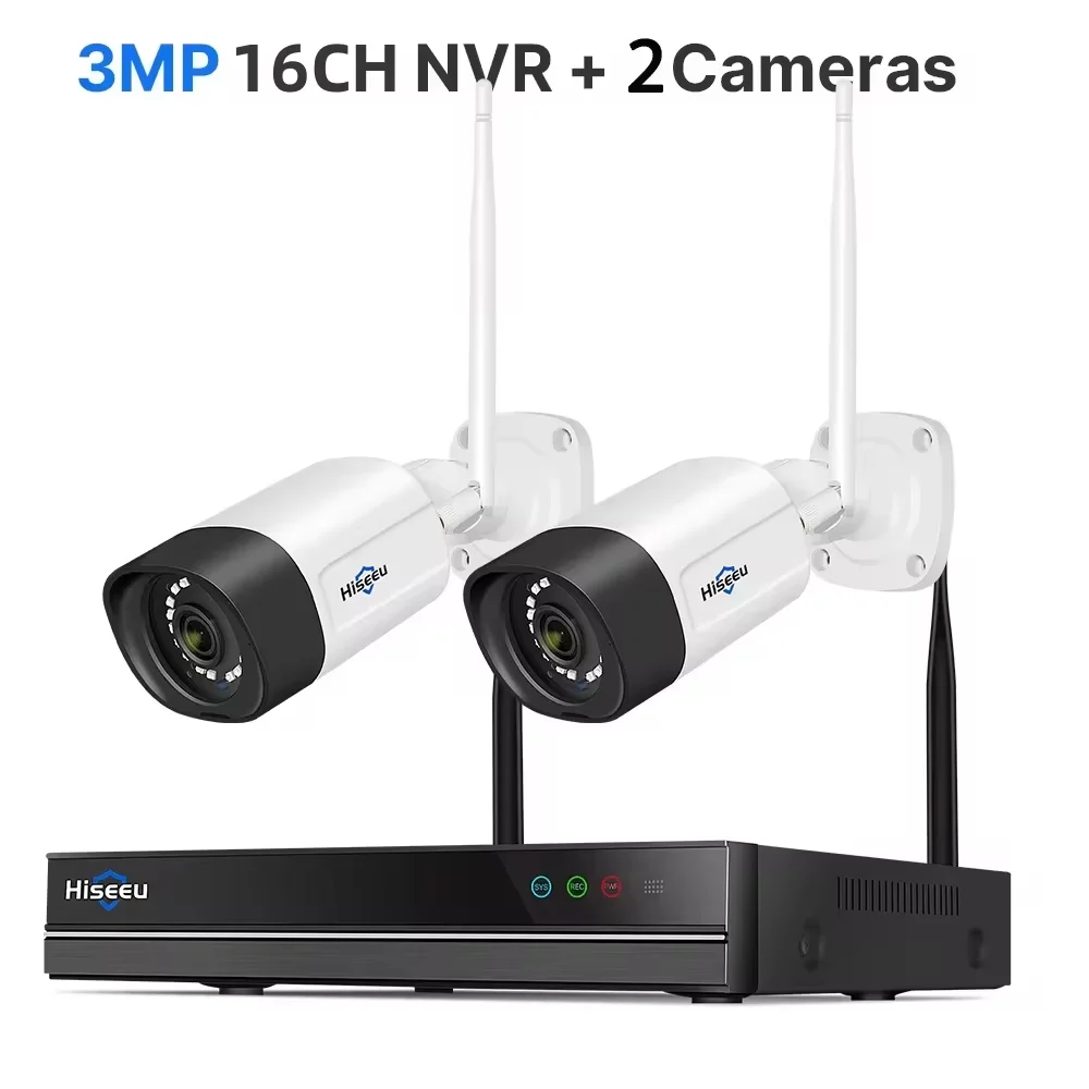 Hiseeu Système de Caméras de Surveillance WiFi 5MP 8