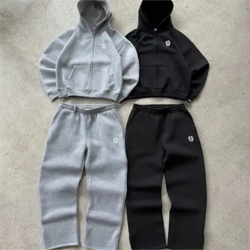 Letter Embroidered Casual Zipper Hoodie 2025 New Popular Y2K Men's and Women's Hip Hop Street Hoodie