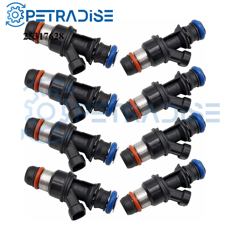 8PCS High Quality New Fuel Injector Nozzle For Chevrolet 1999-2007 Chevy GMC 4.8L 5.3L 6.0L Auto Parts OEM 25317628 17113698