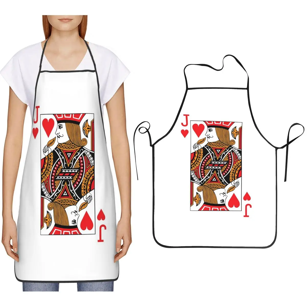 

Фартуки Jack Of Hearts для шеф-поваров, для приготовления пищи, выпечки, уборки на кухне, для женщин и мужчин, для рисования