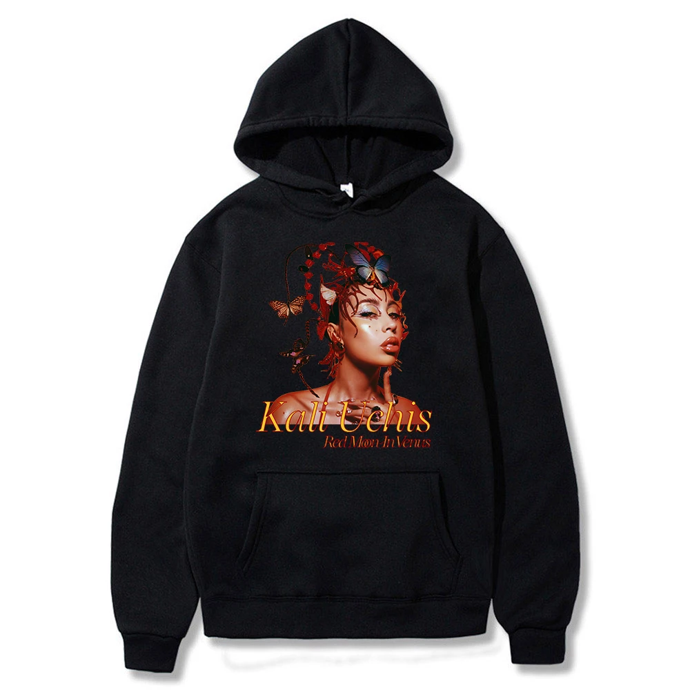 

Kali Uchis Red Moon in Venus Tour Hoodie Long Sleeve Streetwear Men Women Hooded Sweatshirt New Album Fashion Clothes