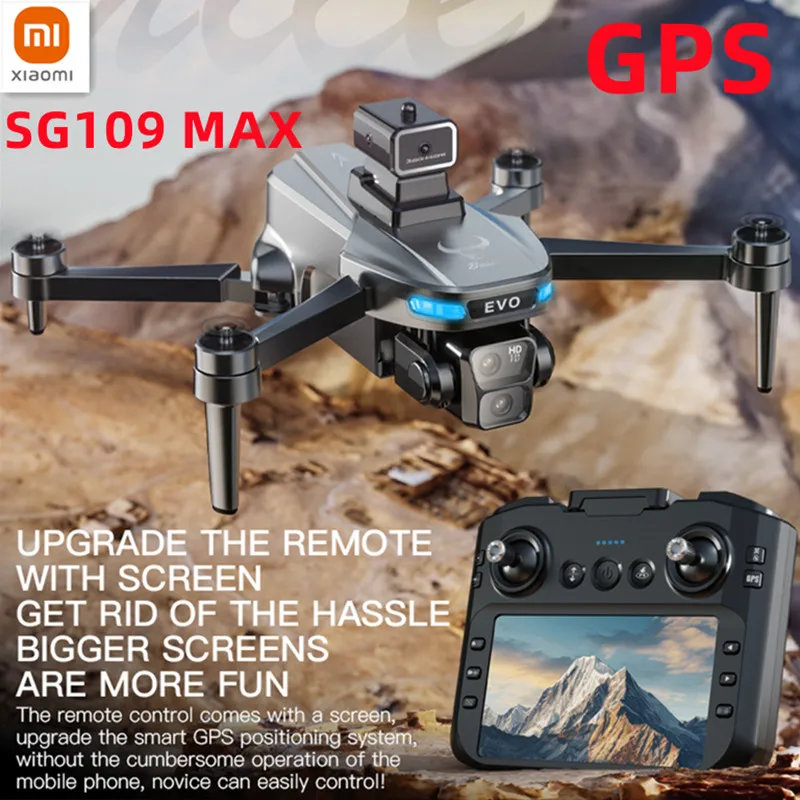 Xiaomi SG109 PRO MAX Drone 8K Professional GPS HD Camera Drones 5G WIFI FPV Video UAV 5.9 Inch Large Screen Remote Control RC