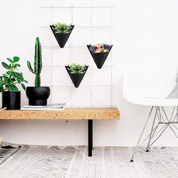 Wall Flower Pot Triangle Hanging Bag Flower Plants Wall Hanging Bag Triangle Plant Flower Pots Holder Plant Potted