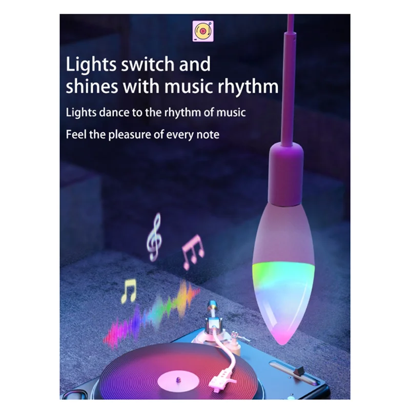 

ABJF-2 шт. Tuya Smart Wi-Fi светодиодная лампа пятисторонняя спиральная лампа-свеча Wi-Fi RGB лампа дистанционного управления и голосовое управление