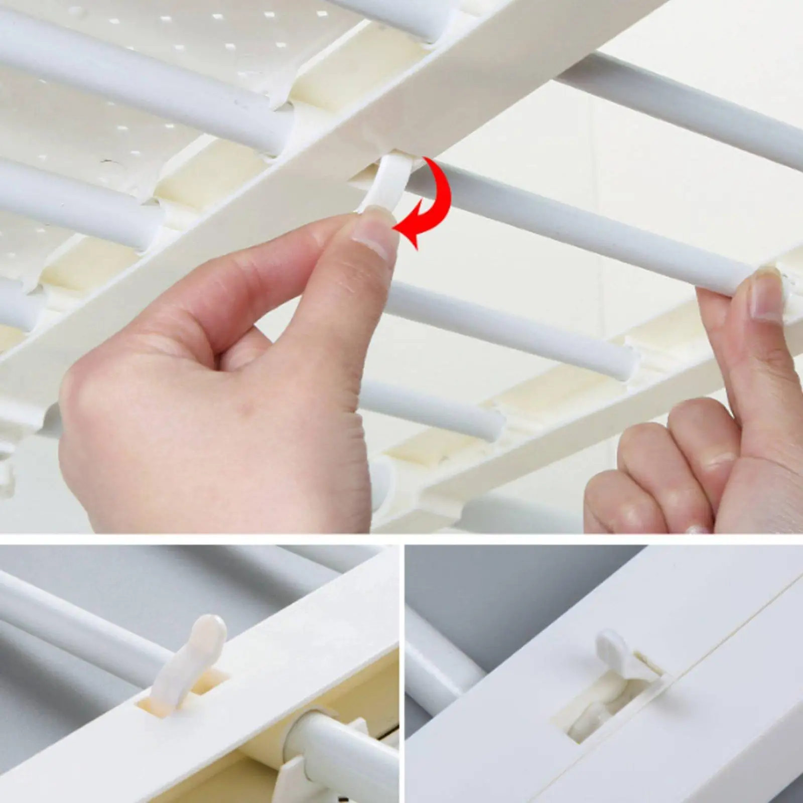 Wardrobe Shelf Adjustable Divider Space Optimization Closet Storage Organizer for Home Kitchen Dorm Room