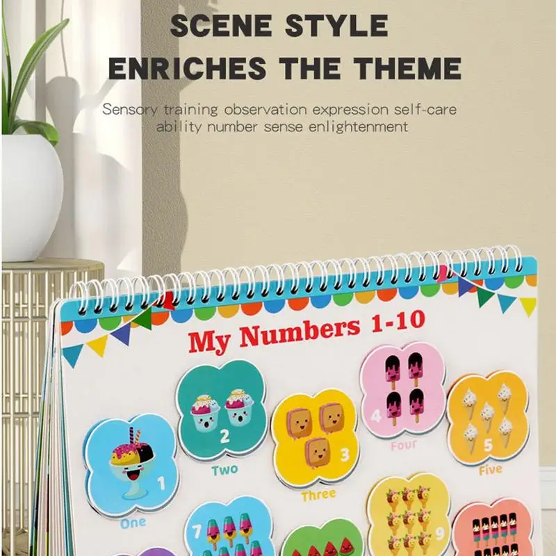 Quiet Activity Sticker Book Educational Children Sticker Book Calendar Shape Boys Girls Early Learning Game Home School