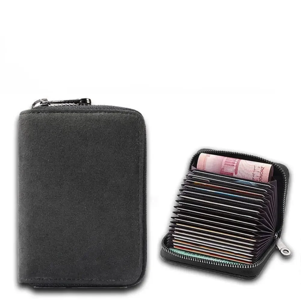 Fashion 11 Cards Slot Card Bag Zipper Multifunctional Card Holder ID Storage Bag Men