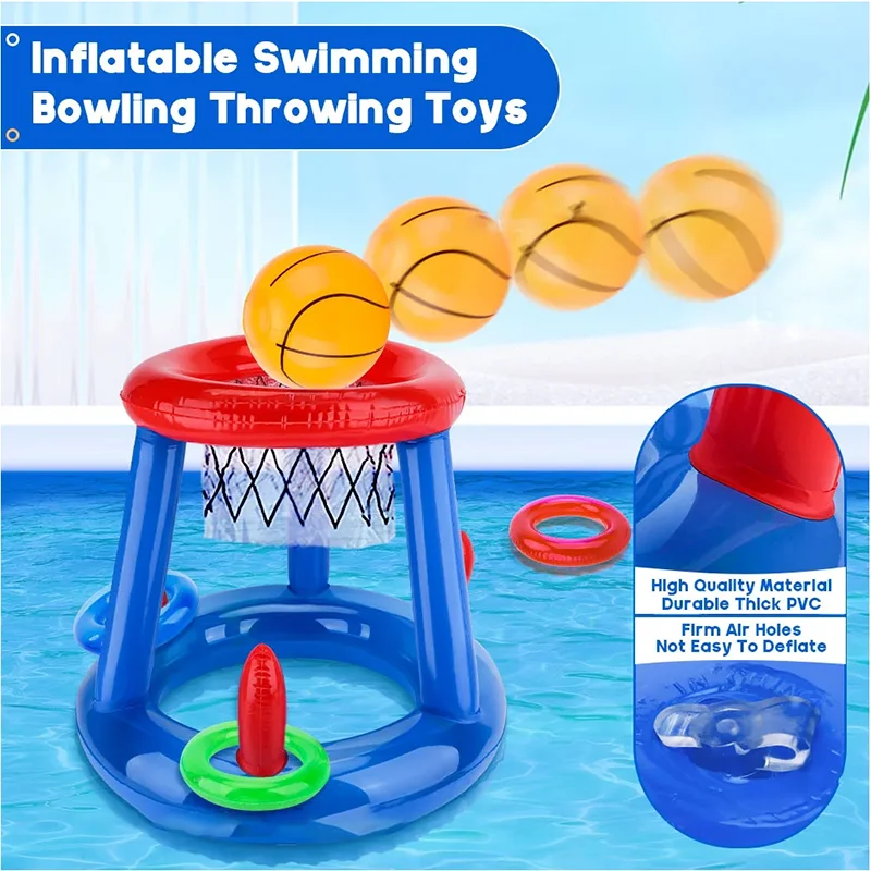 Piscina all\'aperto accessori da spiaggia anello gonfiabile lancio ghiera gioco Set piscina galleggiante giocattoli spiaggia divertimento estate